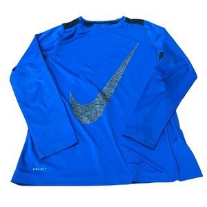 Nike Dri-Fit Blue Long Sleeve T-Shirt